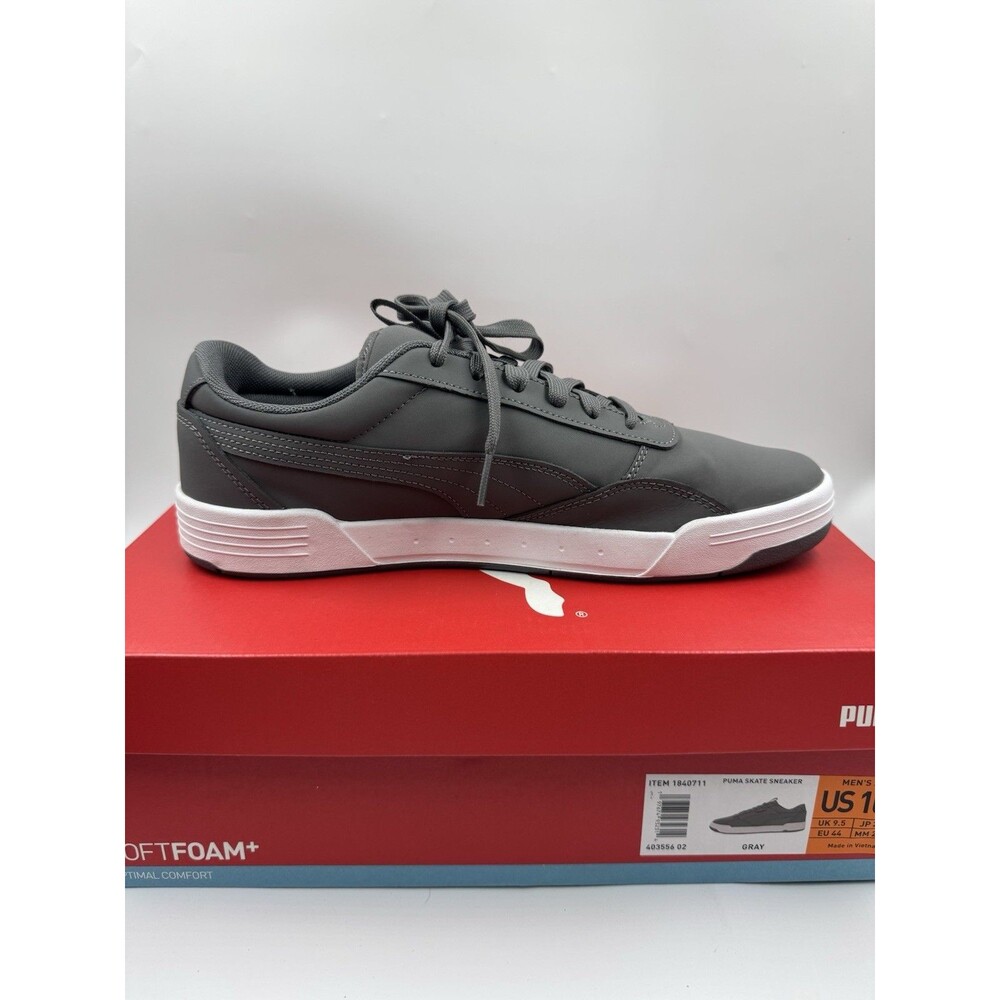 PUMA Men's Size 10.5 Skate Sneakers Lace-up Court Shoes, Gray - Picture 12 of 16